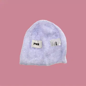 rus 라메 니트 비니 캡
