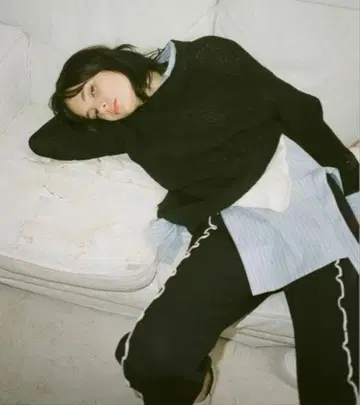 레이어드 니트 블랙 스도크