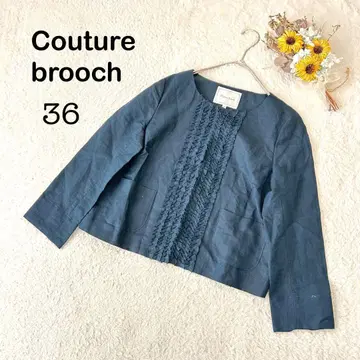 [ Couture brooch 쿠튀르 브로치 ] 노카라 자켓 마 혼방