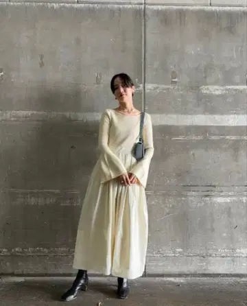 [택 포함 미사용 새상품] LAGUNAMOON 도킹 타프타 니트 원피스