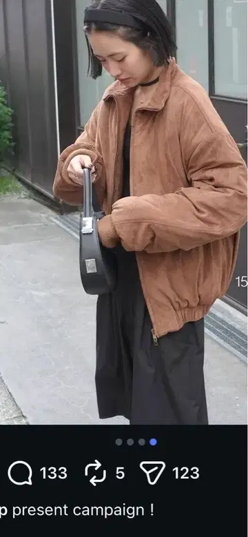 teenboop 스웨이드 블루종