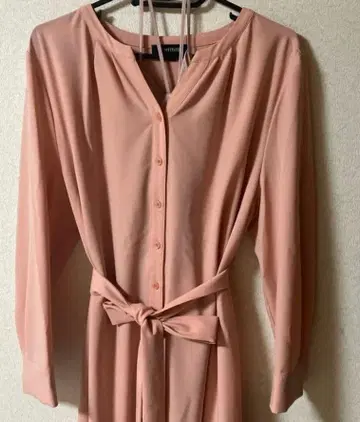 새상품급 untitled 핑크 긴팔 셔츠 원피스 사이즈 44