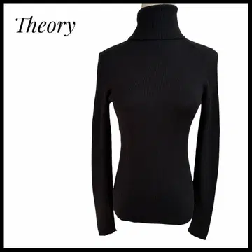 띠어리 터틀넥 스웨터 울 100% 심플 블랙