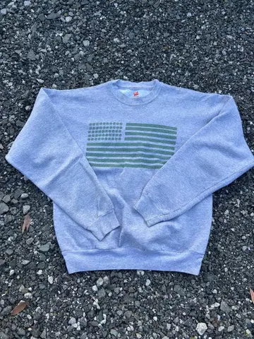 아메카지 맨투맨 헤인즈 HANES 그레이 맨투맨