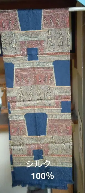 이집트풍 실크 스카프 100%