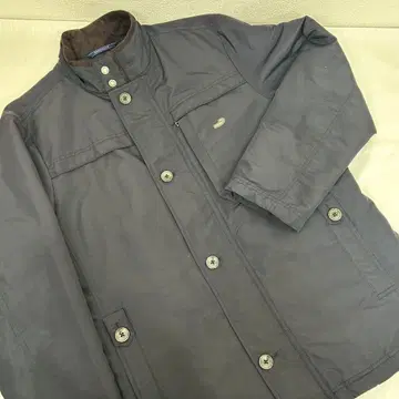 크로커다일 Crocodile 다크 그레이 점퍼 코트 L