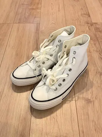 새상품 컨버스 에딕트 척테일러 캔버스 하이 화이트 별 세 개