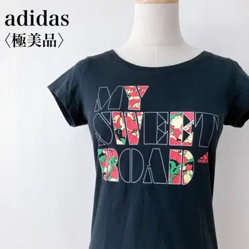 [컨디션 최상] 아디다스 climaliteU 넥 그래픽 T셔츠 블랙