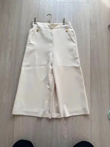 아이보리 가우초 팬츠 와이드 팬츠 마린 화이트