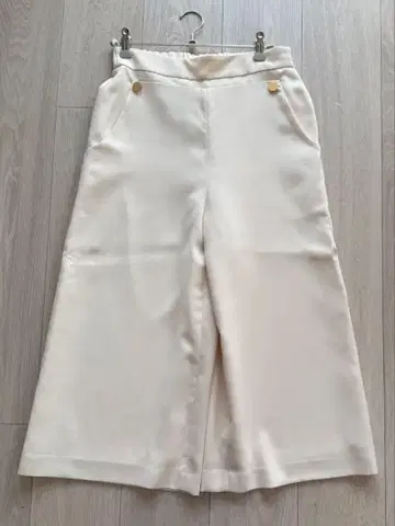 아이보리 가우초 팬츠 와이드 팬츠 마린 화이트