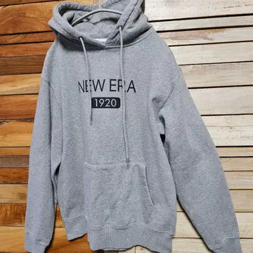 NEW ERA 뉴에라 맨투맨 후드티 그레이 안감 기모 S 사이즈