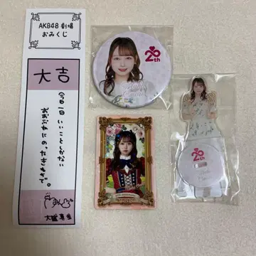 AKB48 오오모리 마호 캔뱃지 아크릴 스탠드 복권 트레이딩 카드