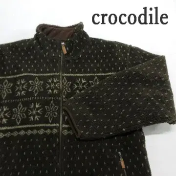 MY1825 크로커다일 보아 자켓 노르딕 무늬