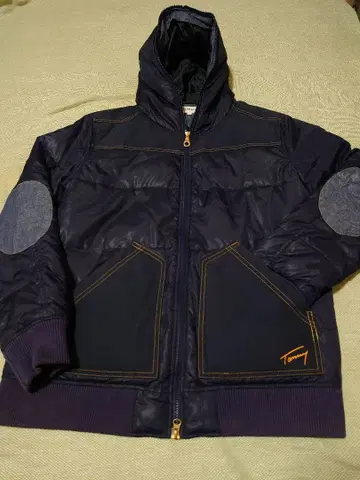 울트라 웜 타미힐피거 후드 부착 다운 자켓 네이비 L 사이즈