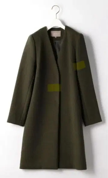 UNITED ARROWS 프론트 후크 노카라 체스터 코트