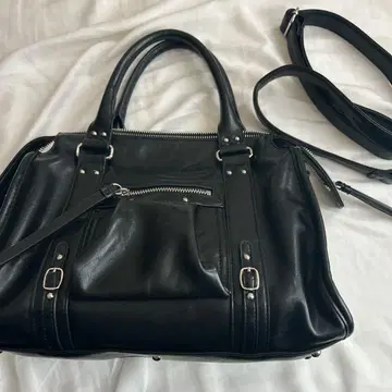 JEANASIS 앤티크 인조 가죽 보스턴 블랙