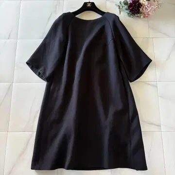 ADORE 네이비 원피스 플레어 두꺼운 원단 가을/겨울 드레스로도 38