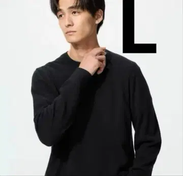 남성용 2025년 신상 UNIQLO 캐시미어 크루넥 스웨터 블랙