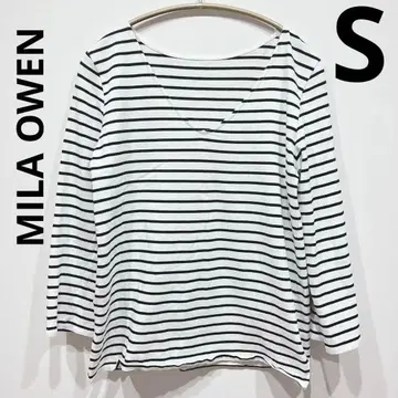 [컨디션 최상] MILA OWEN S 사이즈 7부 소매 티셔츠 보더