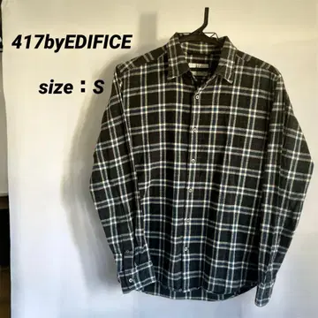 [ 417 by EDIFICE ] 에디피스 체크 셔츠 S 긴팔