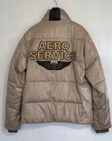 AVIREX 아비렉스 충전솜 패딩 자켓 빅 로고 후드