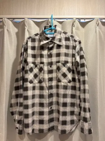 기무라 타쿠야 착용 서브컬처 블록 체크 셔츠