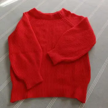 성숙 캐주얼 스픽 앤 스팬 니트 빨간색 계열