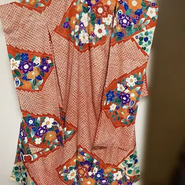 순수 실크 가봉 기모노 후리소데 가봉 상태 리메이크 재료