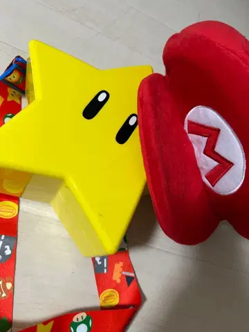 슈퍼 마리오 스타형 백과 마리오 캡 세트