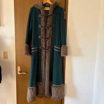 레어 BETTY'S BLUE 후드 부착 롱 코트