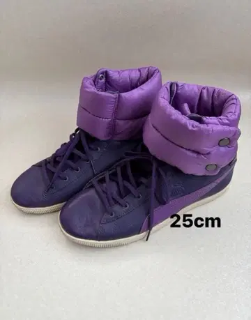 25cm 푸마 하이컷 스니커즈 퍼플