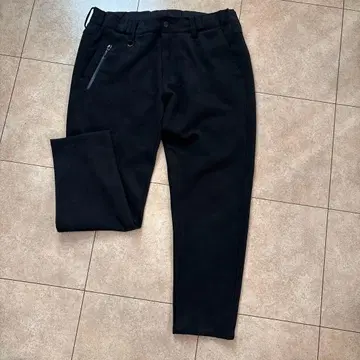 블랙 조거 팬츠 사이드 지퍼