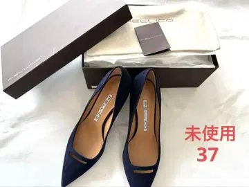 미사용 새상품 PELLICO ANIMA 스웨이드 펌프스 네이비 37