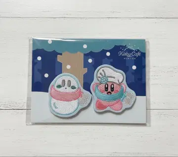 커비 카페 WINTER 자수 브로치