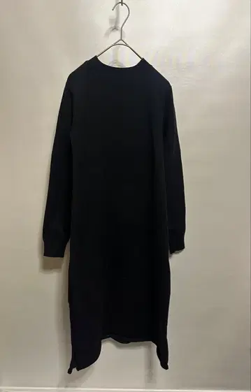 블랙 긴팔 롱 니트 원피스 리젝시