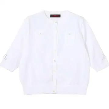 CABAN 화이트 가디건 오부 소매