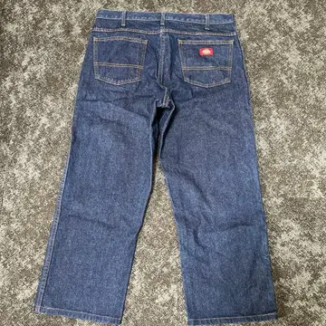 디키즈 와이드 레그 데님 다크 블루