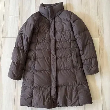 유니클로 브라운 다운 자켓 L 사이즈 롱