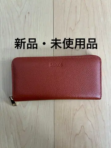 [ 새상품 미사용품 ] BARCOS 가죽 장지갑 브라운