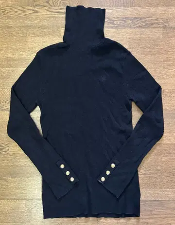 BLUELABEL 블랙 터틀넥 스웨터