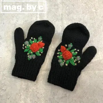 mag.by c 마그바이시 네팔제 울 100% 손뜨개질 미튼