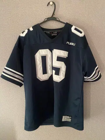 FUBU 반팔 V넥 게임 셔츠 풋볼 셔츠 M