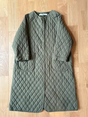 Libra cue 퀼팅 롱 코트 리브라큐