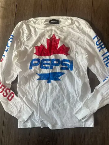 DSQUARED2 PEPSI 메이플 리프 긴팔 티셔츠 S