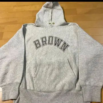 초기 트리코 BROWN 챔피온 리버스 위브 후드티