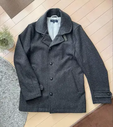 울 다크 그레이 피 코트 72cm