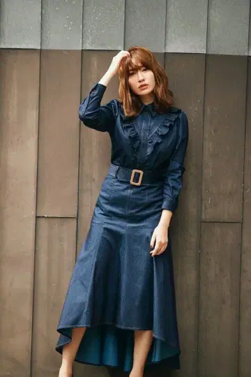 Herlipto 셋업 데님 원피스