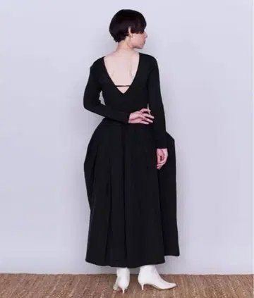 AEWEN MATOPH 정가 27,000엔 22AW 리브 콤비 원피스