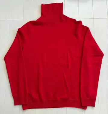 [ 새상품급 ] 유니클로 캐시미어 100% 터틀넥 니트 스웨터 빨간색 L