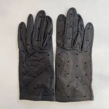 아니엘 AGNELLE 가죽 그로브 블랙 검은색 가죽 장갑 안감 없음